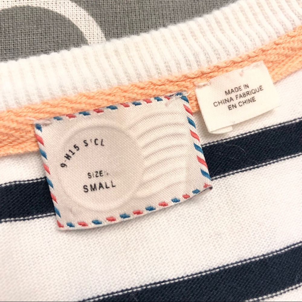 Anthropologie Postmark Stripe Peplum Pleated Tank - Picture 10 of 13